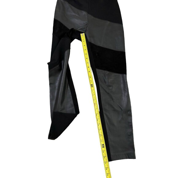 Diane Von Furstenberg Black Slim Moto Legging‎ Pants Size Medium DVF - Picture 4 of 8
